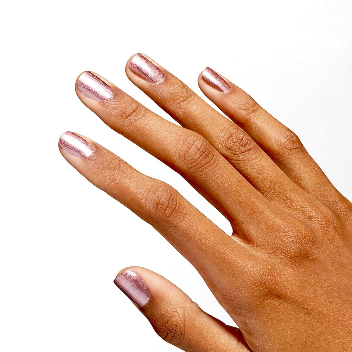 Close-up of metallic texture reflecting light for high-shine impact