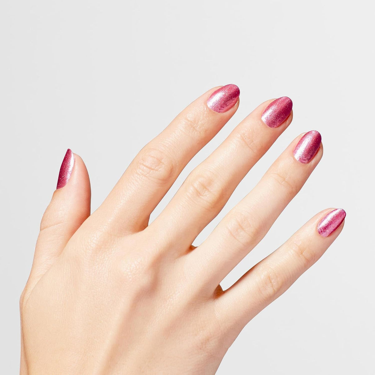 OPI color swatched on nails displaying opaque coverage benefit