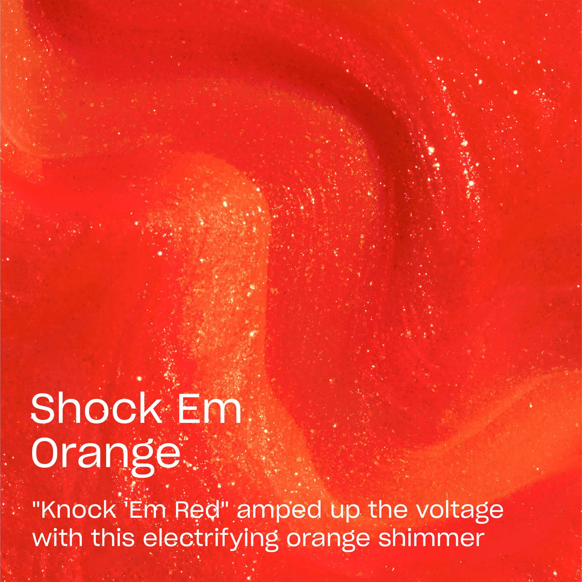 OPI Shock Em Orange swatch applied on keys showcases shade and easy styling benefit