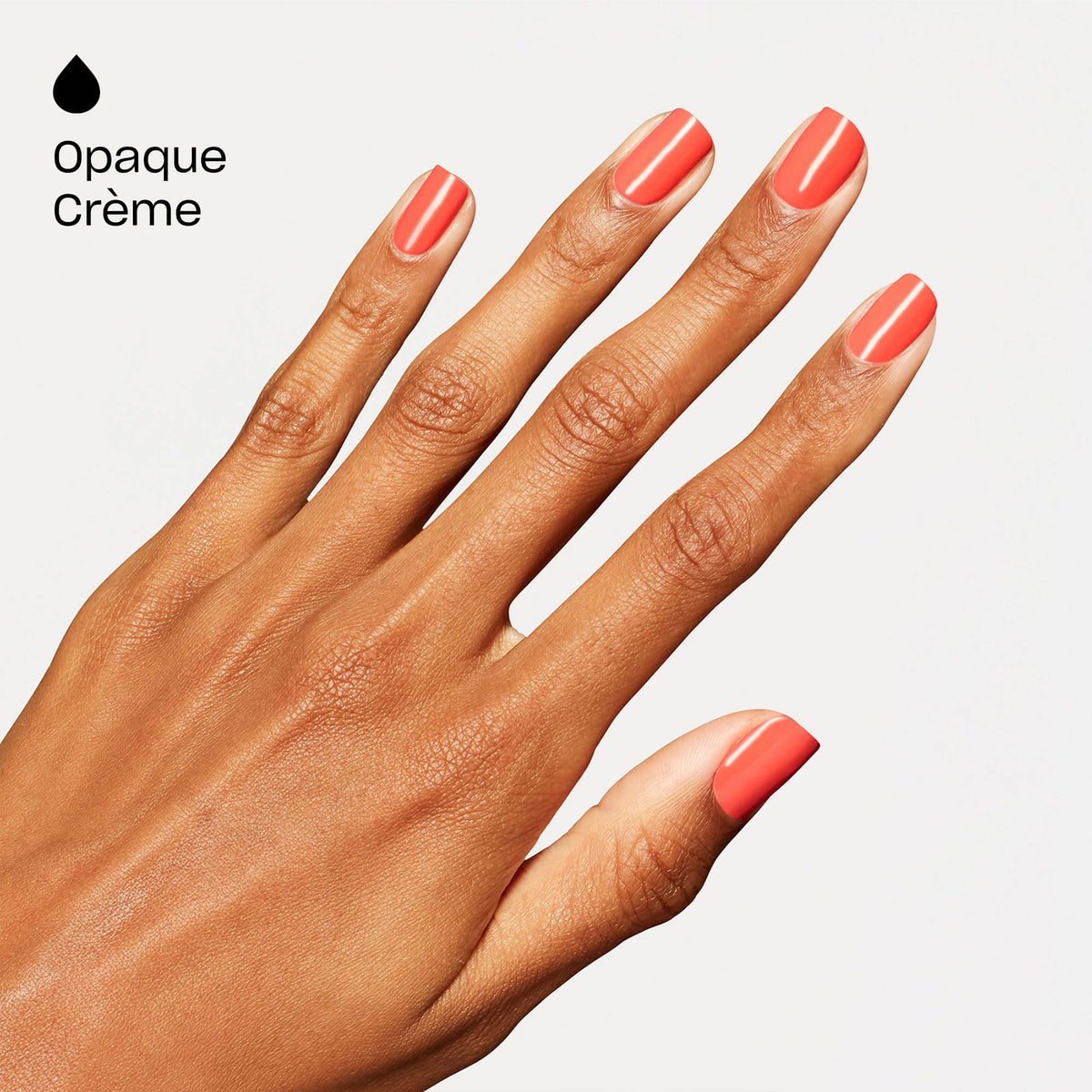 OPI bottle curing under LED lamp demonstrating fast 30-second cure and shine