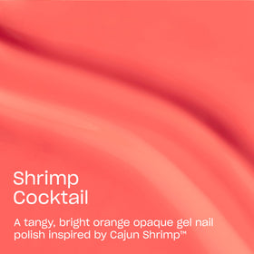 OPI brush stroke detail of Shrimp Cocktail showing smooth Intelli-Brush application
