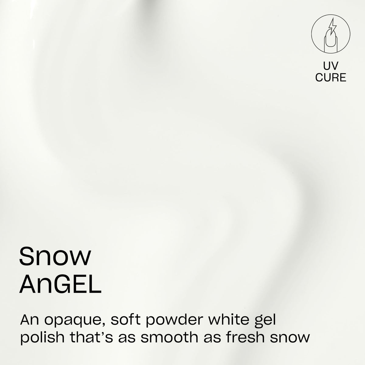 OPI Snow AnGEL brush stroke on palette illustrating smooth application benefit