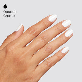 OPI Snow AnGEL nail wheel swatches showing opaque coverage and color options