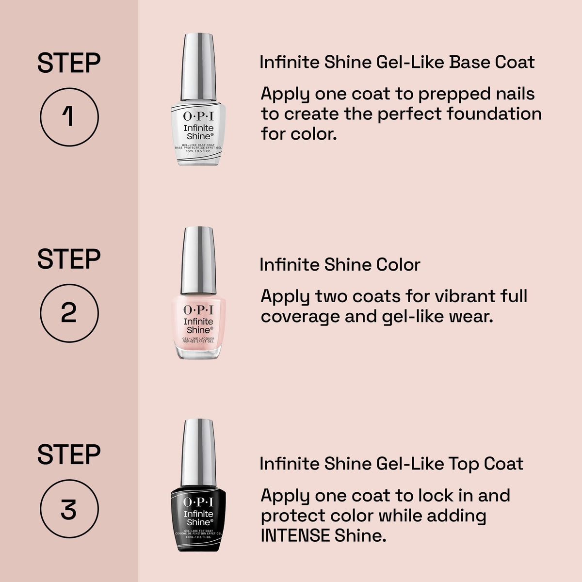OPI hand wearing Stellar Tips showing salon-like glossy finish