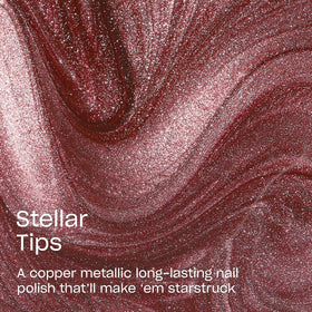OPI nail-wheel swatch of Stellar Tips illustrating true opaque payoff