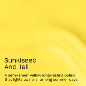 OPI brush stroke of Sunkissed and Tell showing even coverage and smooth application benefit
