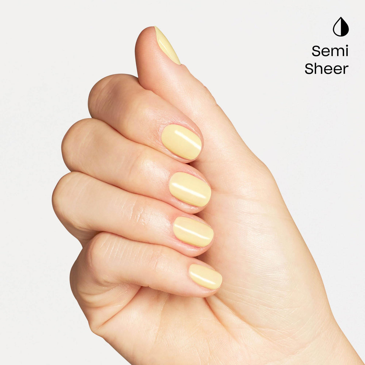 OPI Sunny Bunny jar beside everyday items showing 1.5 oz scale and convenience