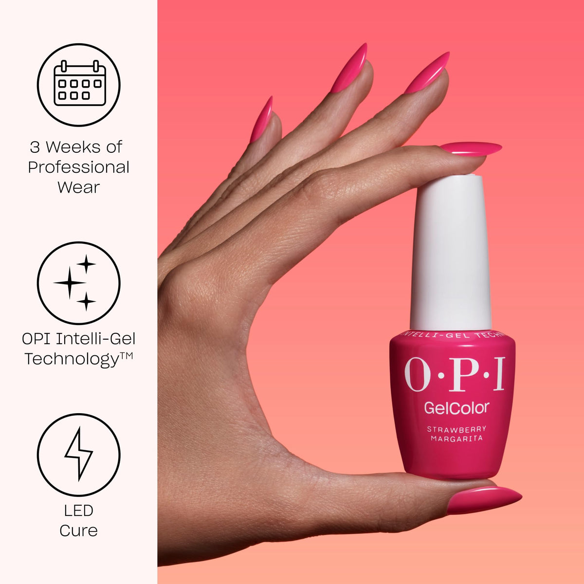 OPI brush detail with Intelli-Brush bristles for smooth, even application