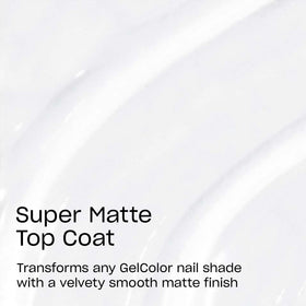 OPI Super Matte Top Coat applied on nails in use highlighting velvety matte effect and protection