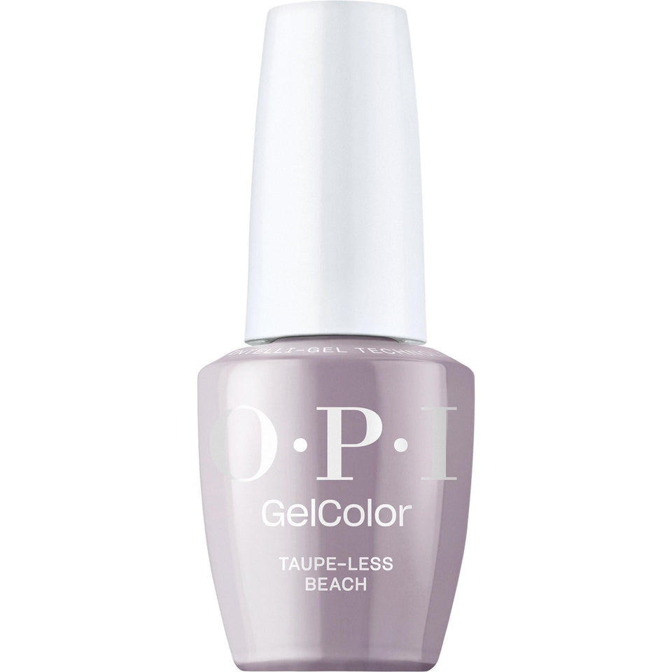 OPI front bottle of Taupe-less Beach showing color and glossy finish