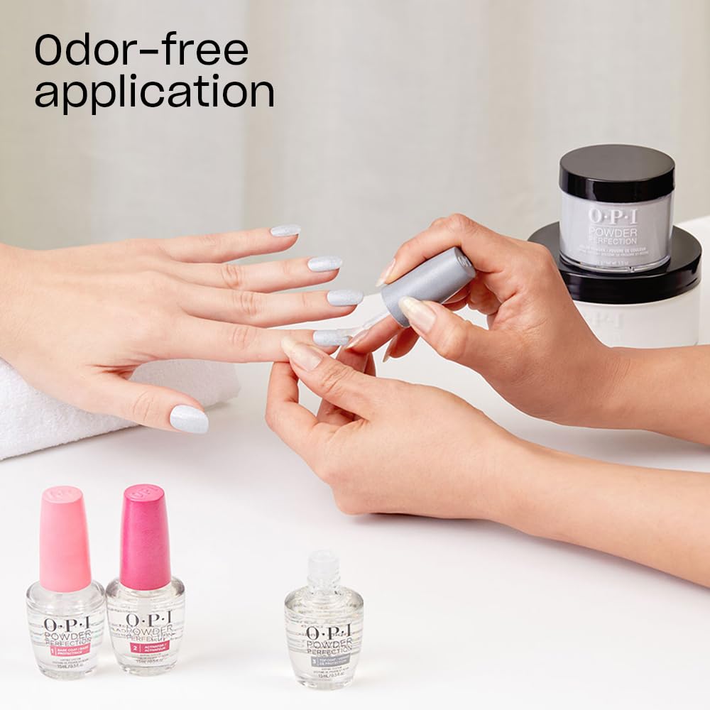 OPI salon scene with finished nails showcasing long-lasting glossy results