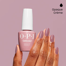 OPI paint stroke texture close-up showing smooth, creamy gel and high-gloss result