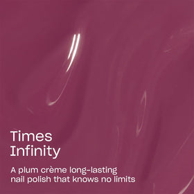 OPI Times Infinity label and cap detail highlighting brand and shade name