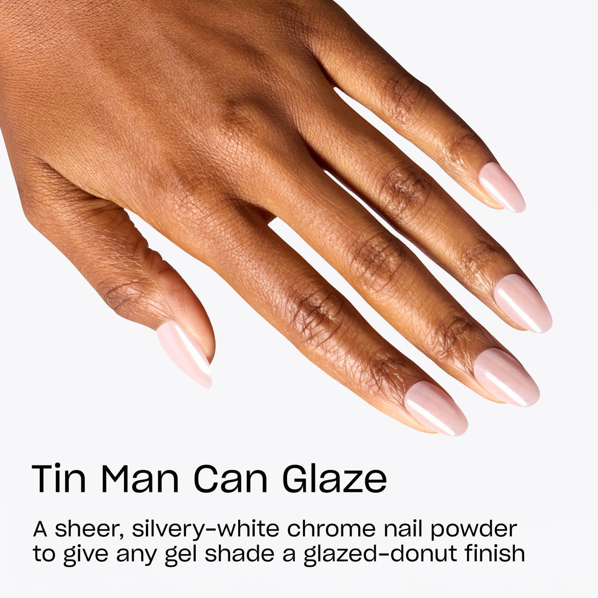 OPI powder close-up texture showing fine silvery particles for even mirror shine