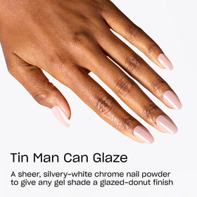 OPI powder close-up texture showing fine silvery particles for even mirror shine