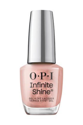 OPI Werkin' Shine to Five front bottle view showing bright pink metallic polish and branding