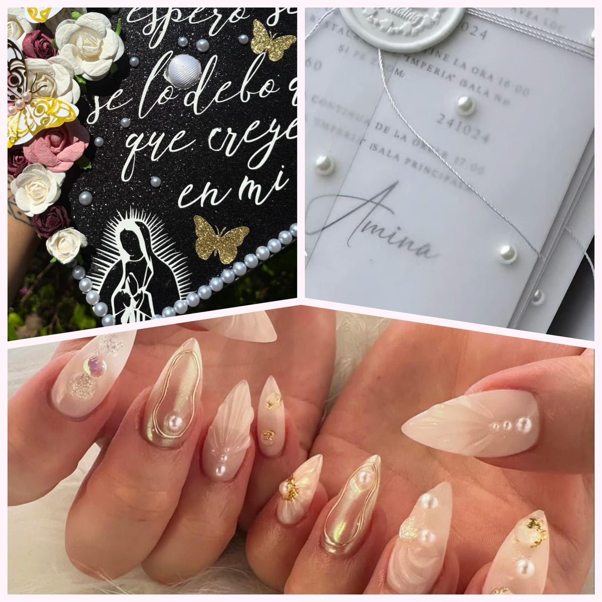 OPMADM pearls decorating a bridal accessory adding refined detail and polish