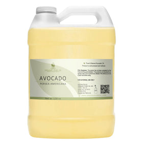 OPO avocado oil gallon front view showing packaging and easy-pour handle for bulk use