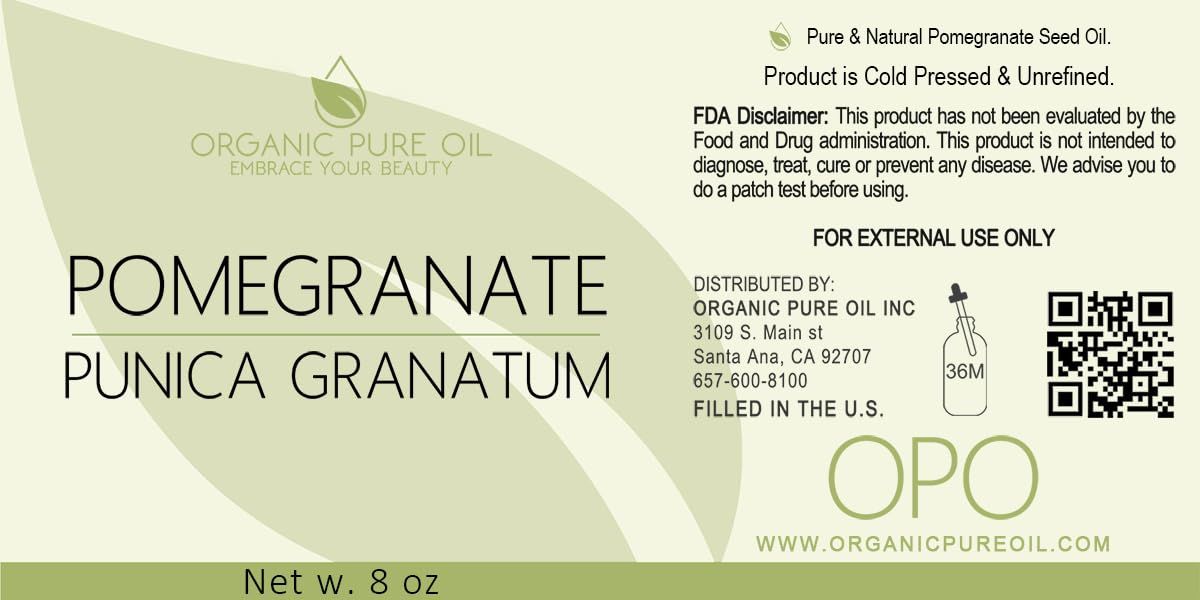 OPO pomegranate seed close-up highlighting natural source and purity