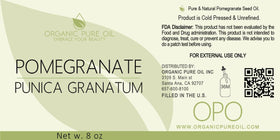 OPO pomegranate seed close-up highlighting natural source and purity