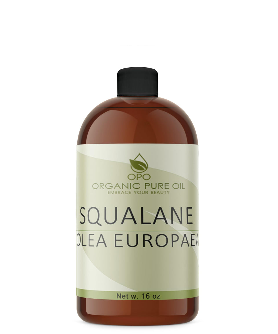 OPO squalane front packaging shows bottle and label for clear identity and trust