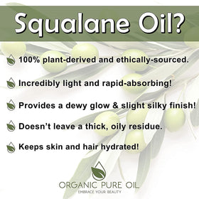 OPO squalane in palm demonstrating clear, non-greasy finish for quick absorption