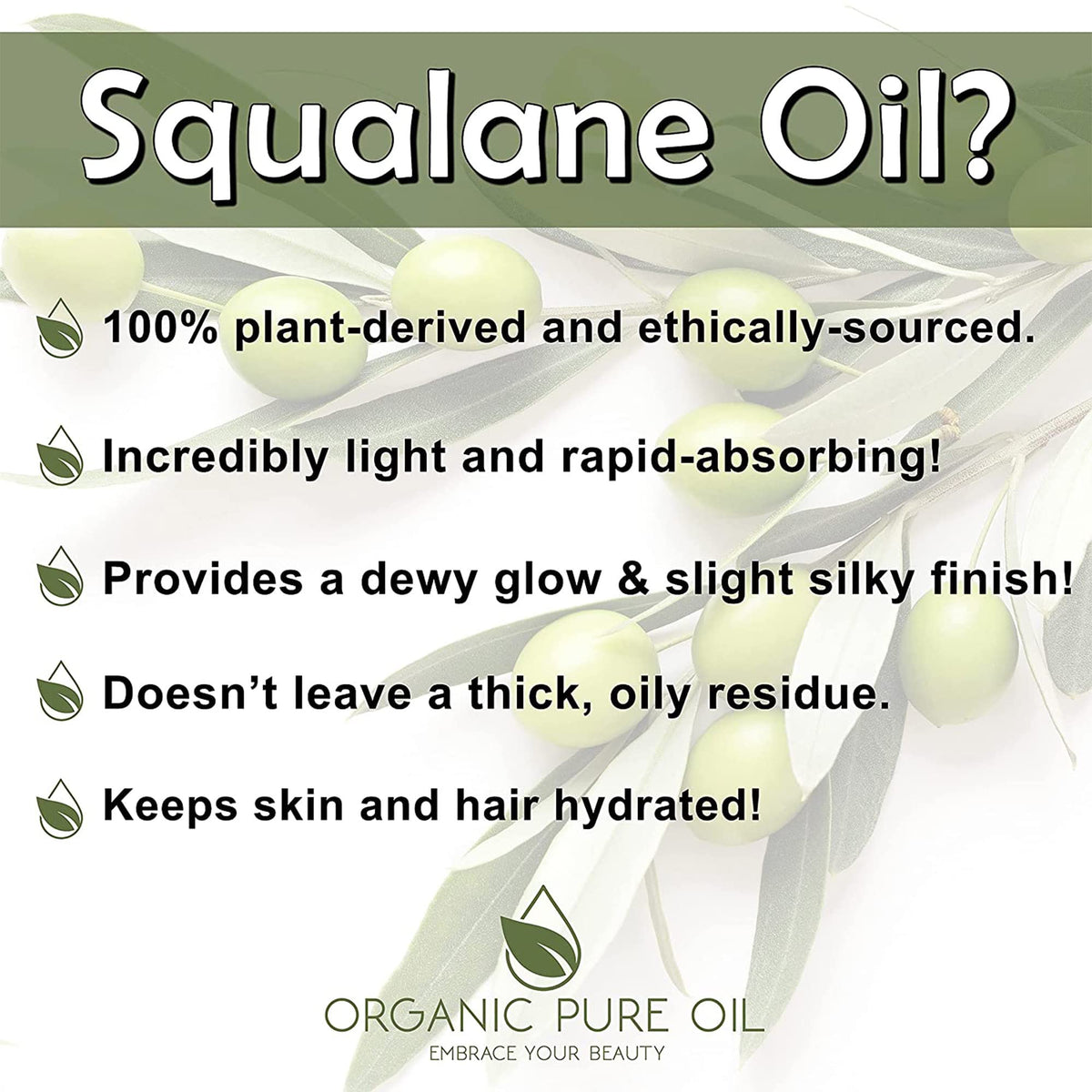 OPO squalane oil 8 oz size comparison demonstrating value and quantity