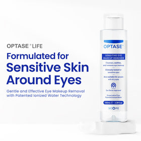 Optase label close-up highlighting ionized water and key ingredients
