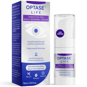 Optase front packaging showing 15ml tube and brand clarity benefits
