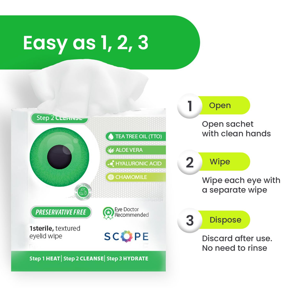 Optase ingredients and label close-up, clear view of preservative-free formula