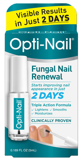 Opti-Nail front packaging showing bottle and label for clear nail appearance