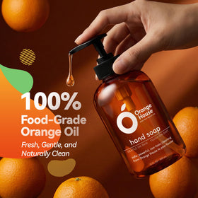 ORANGE HOUSE close-up of label highlighting natural ingredients and hypoallergenic benefit
