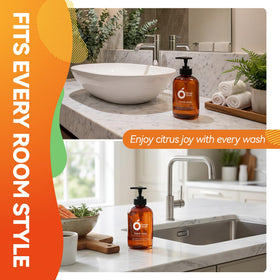ORANGE HOUSE bottle placed on a kitchen counter indicating ideal kitchen use