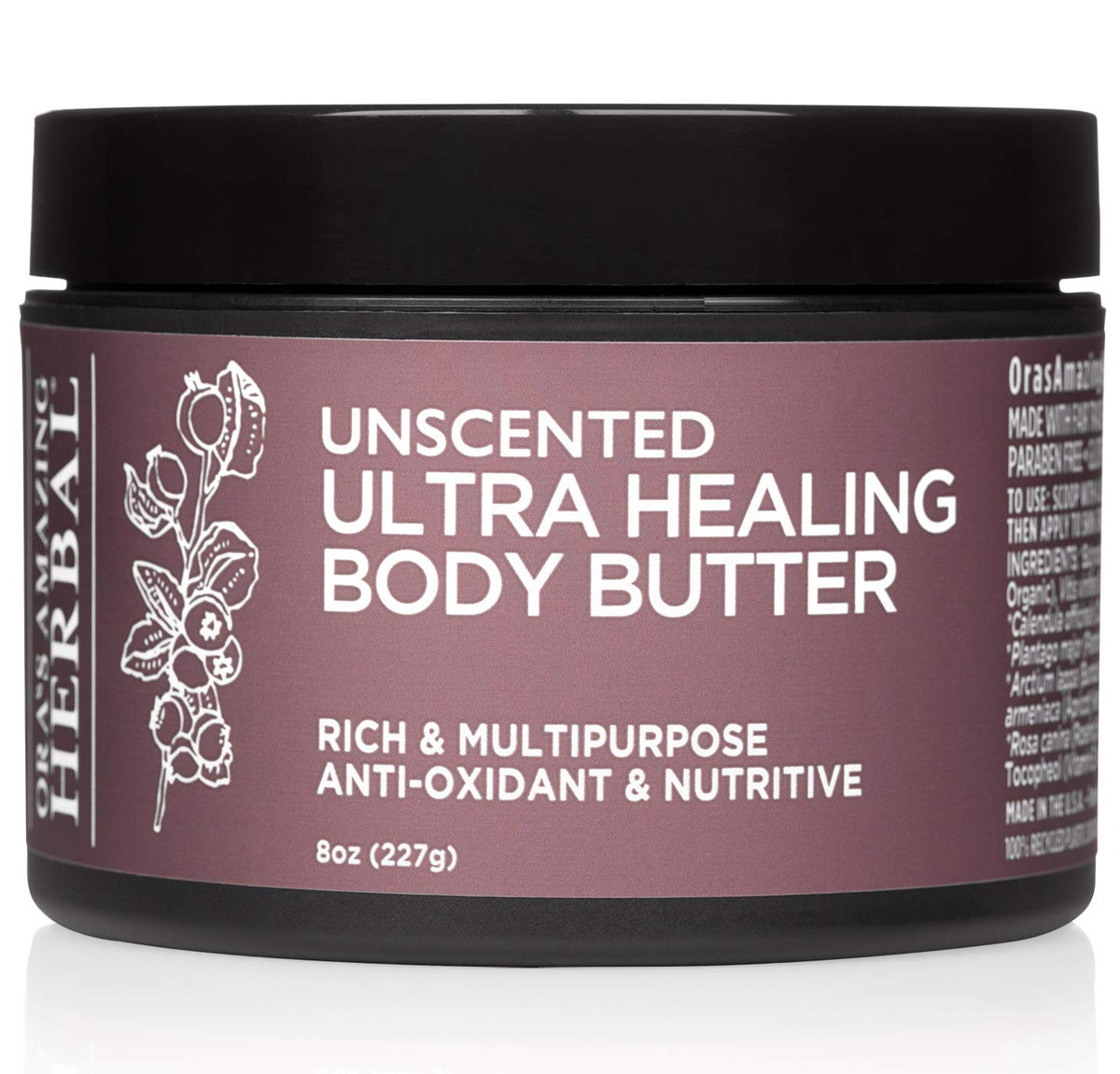 Ora's Amazing Herbal front jar view showing clean unscented moisturizer