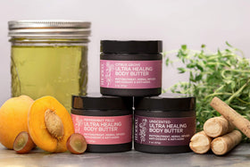 Ora's Amazing Herbal recycled plastic jar label showing sustainable packaging