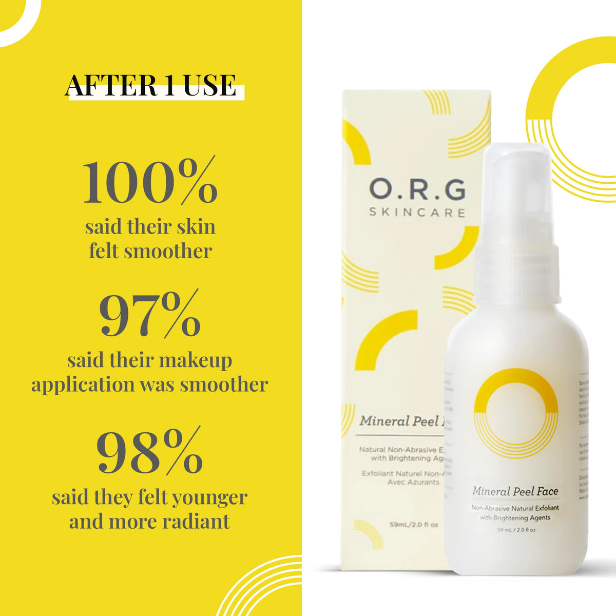 O.R.G. Skincare applied on hand to demonstrate coverage and ease of spreading, gentle feel