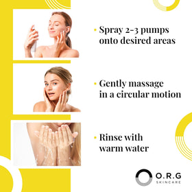 O.R.G. Skincare bottle displayed on bath shelf in natural light, complements sensitive routines