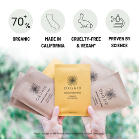 ORGAID Firming mask essence pouring to show serum concentration and nourishment