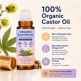 Organic Castor Oil scalp application demonstration shows controlled delivery to roots