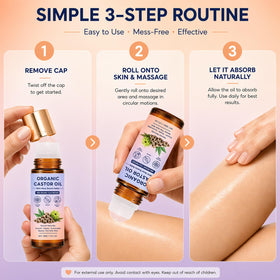 Organic Castor Oil travel kit size comparison shows portability for on-the-go care