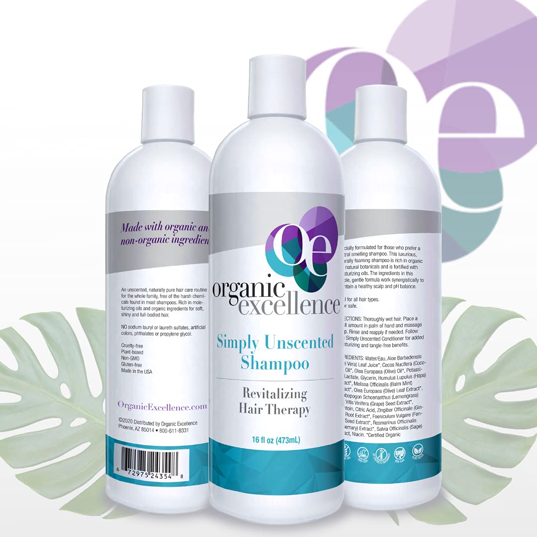 Organic Excellence ingredient label highlighting certified organic botanicals