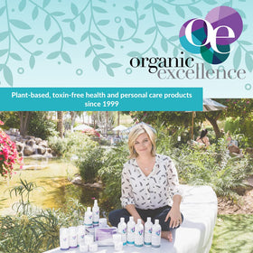 Organic Excellence made in USA stamp indicating domestic small-batch production