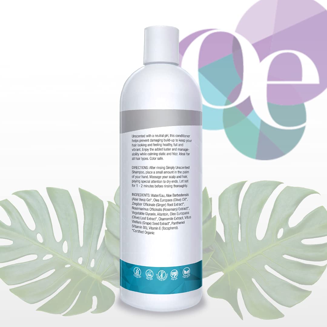 Organic Excellence conditioner pouring texture demonstrating smooth detangling