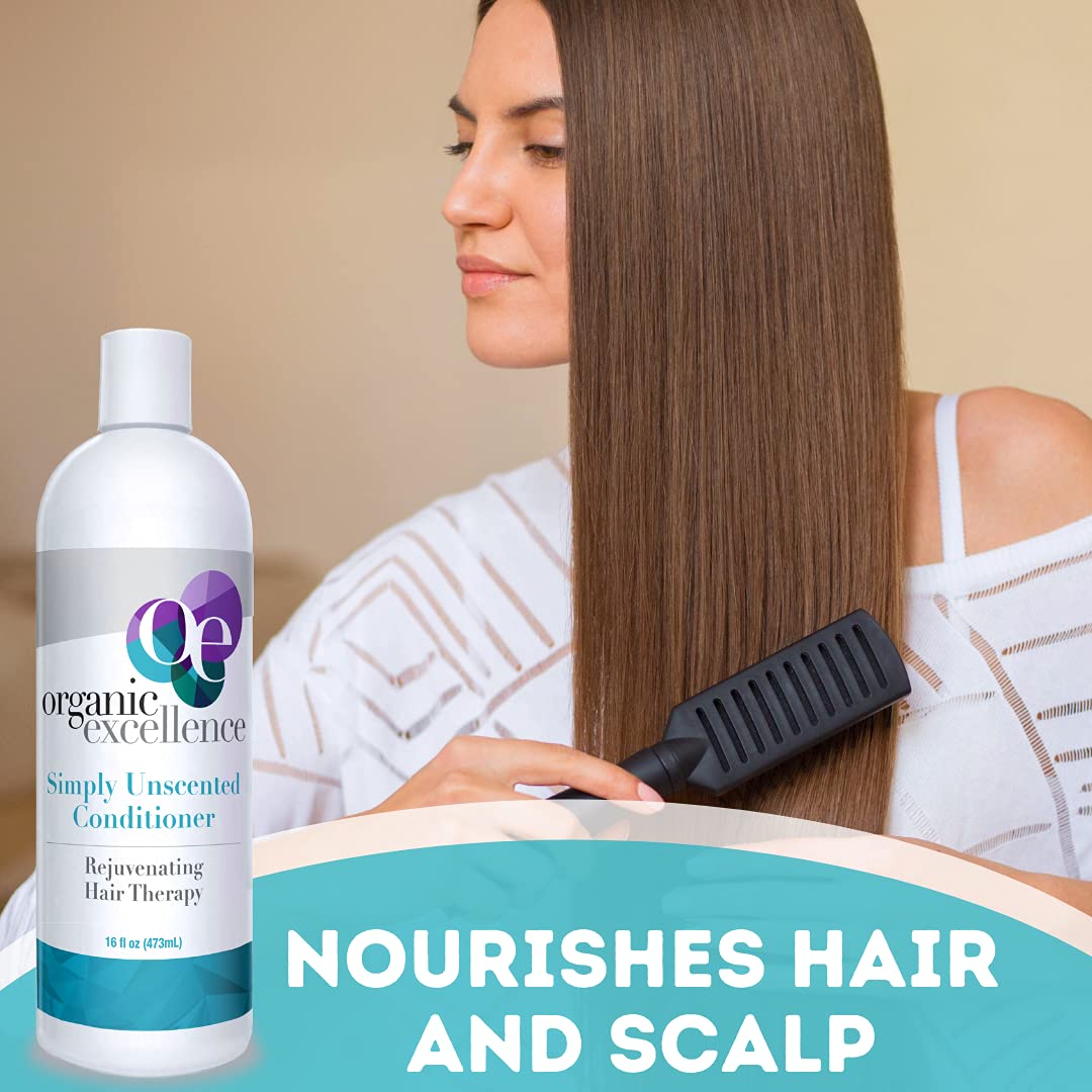 Organic Excellence bottle beside a ruler showing 16 fl oz scale advantage