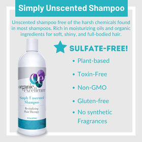 Organic Excellence shampoo foam texture demonstrating natural lather