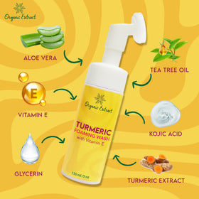 ORGANIC EXTRACT creamy foam texture demonstrating gentle cleansing