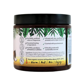 Organic Fiji open jar close-up texture highlighting exfoliating sugar crystals