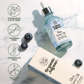 Organic Jaguar hand applying two drops demonstrating easy application and hydration