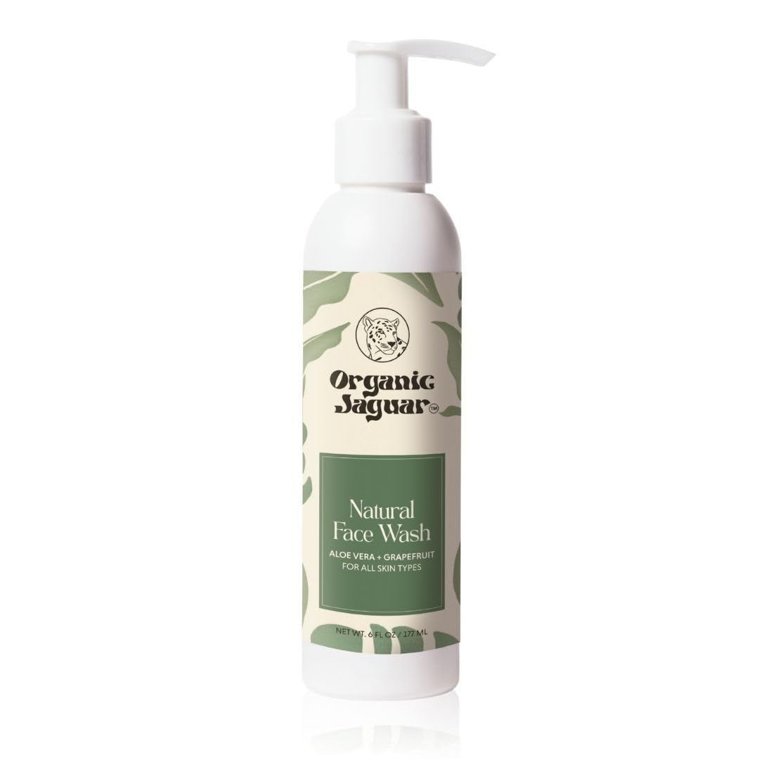 Organic Jaguar front packaging showing aloe and grapefruit for gentle cleansing
