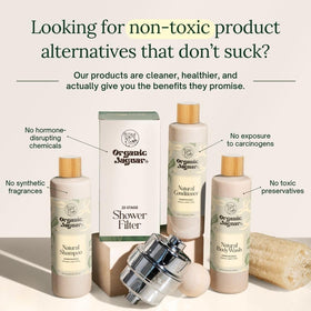 Organic Jaguar shampoo being massaged into wet hair showing gentle cleansing action